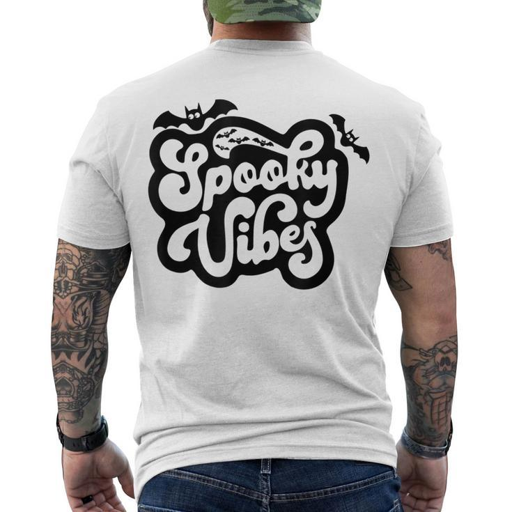 Spooky Vibes Pumpkin And Spiderweb Halloween Vintage V2 Men's T-shirt Back Print