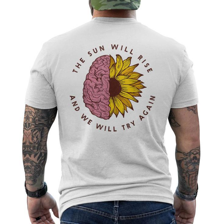 The Sun Will Rise Mental Health Awareness Matters Men's T-shirt Back Print