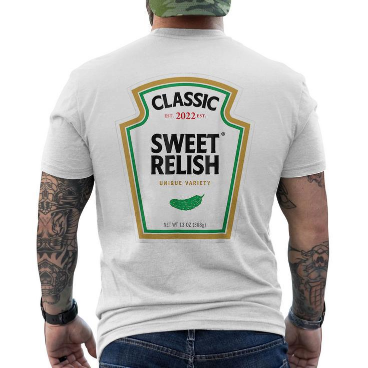 Sweet Relish Diy Halloween Condiment Green Pickle Men's T-shirt Back Print