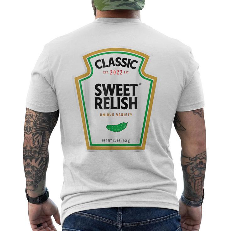 Sweet Relish Diy Halloween Costume Condiment Green Pickle Men's T-shirt Back Print