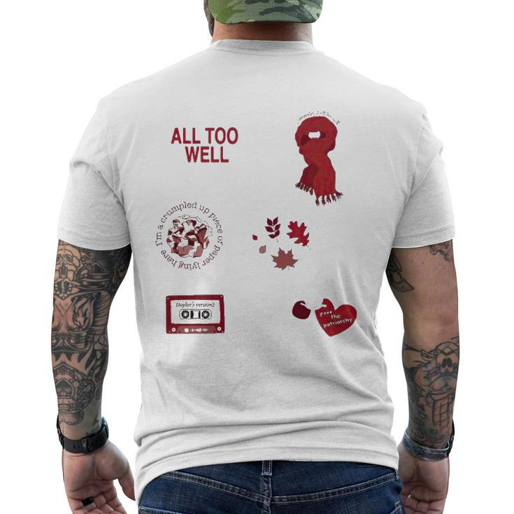 All Too Well Taylor&8217S Sticker Men's Back Print T-shirt