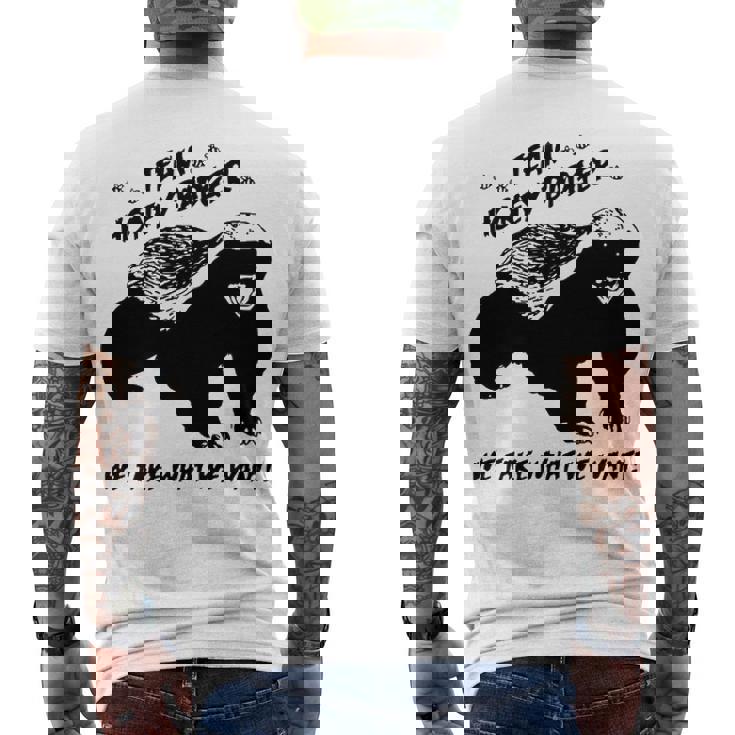 Team Honey Badger V3 Men's Crewneck Short Sleeve Back Print T-shirt