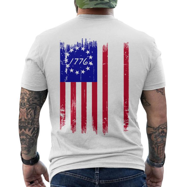 Ultra Maga Betsy Ross Usa Flag Trump 2024 Anti Biden Men's Crewneck Short Sleeve Back Print T-shirt