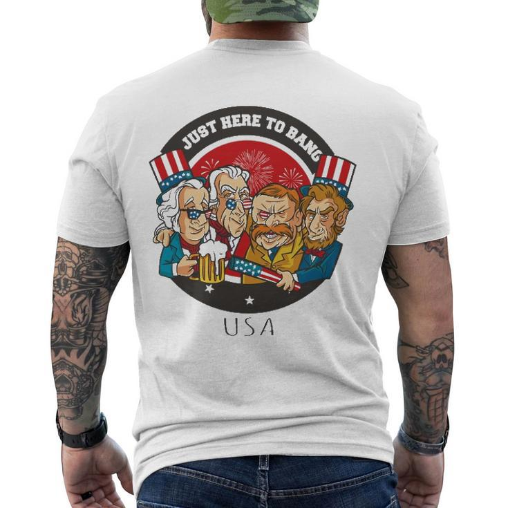 United States Of America Pride George Washington Men's Back Print T-shirt