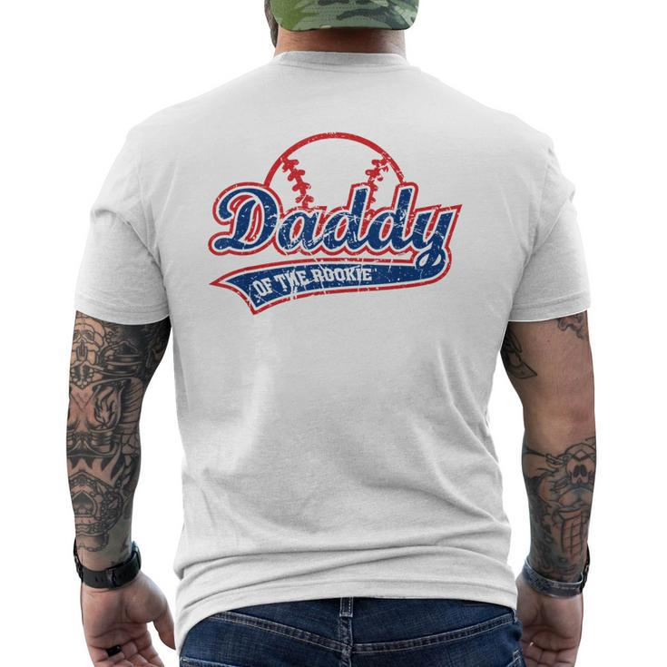 Vintage Baseball Daddy Of The Rookie Men's T-shirt Back Print