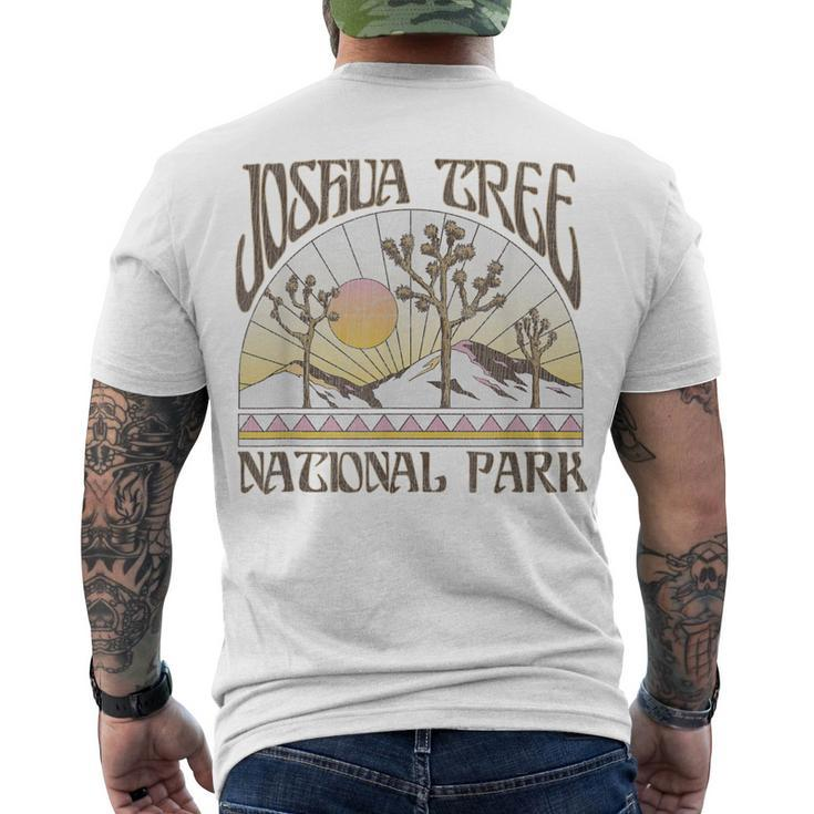 Vintage Joshua Tree National Park Retro Outdoor Camping Hike Men's T-shirt Back Print