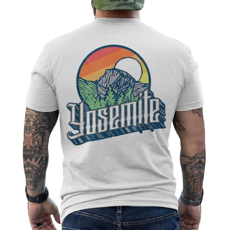 Vintage Yosemite National Park Half Dome Retro Graphic Men's T-shirt Back Print