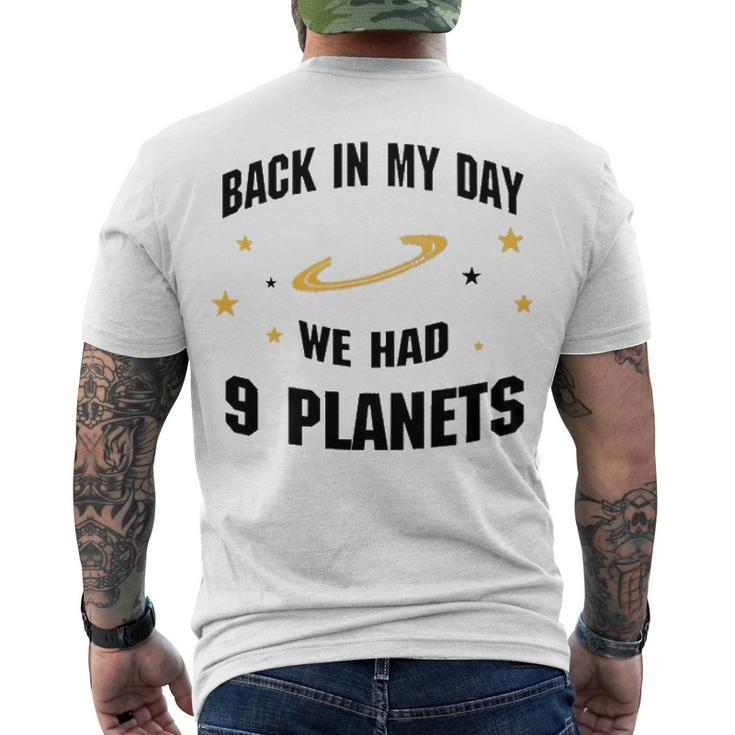 We Had 9 Planets V2 Men's Crewneck Short Sleeve Back Print T-shirt