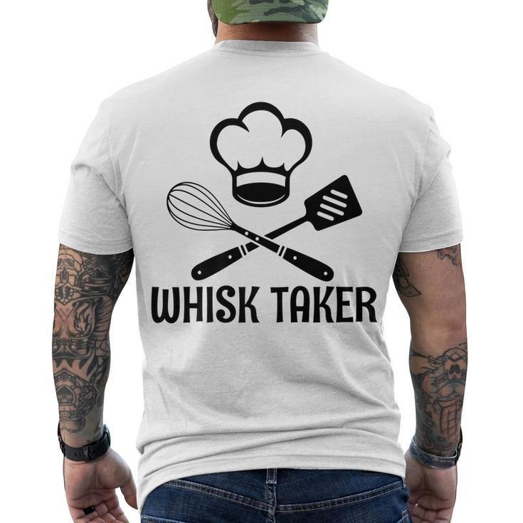 Whisk Taker Baking Pastry Cook Lovers Baker Chef Hat Men's T-shirt Back Print