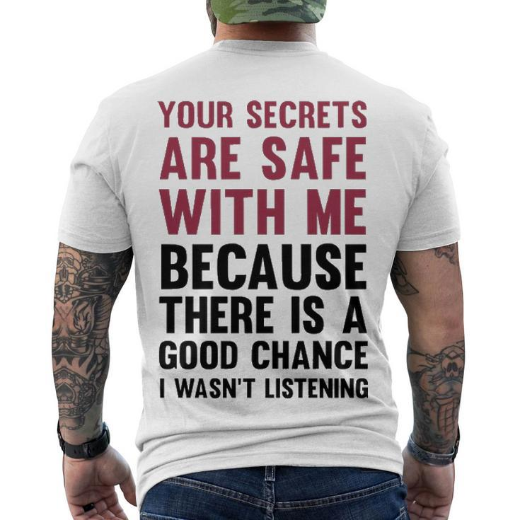 Your Secrets Are Safe V2 Men's Crewneck Short Sleeve Back Print T-shirt