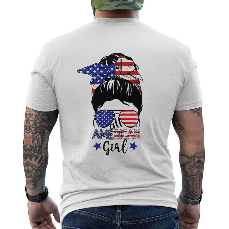 American Girl 4Th Of July V2 Men's Crewneck Short Sleeve Back Print T-shirt