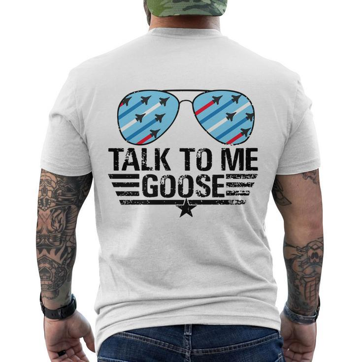Talk To Me Goose Men's Crewneck Short Sleeve Back Print T-shirt
