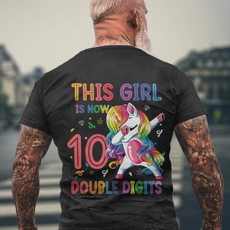 10Th Birthday Gift Girls This Girl Is Now 10 Double Digits Funny Gift Men's Crewneck Short Sleeve Back Print T-shirt Gifts for Old Men