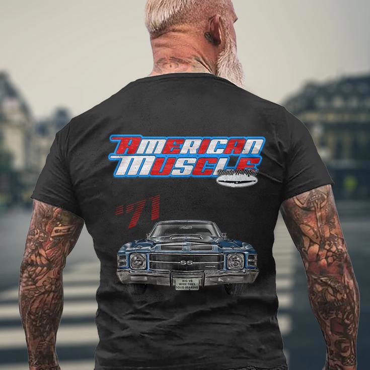 1971 ChevelleMuscle CarSs454Ss427Ss396HotrodDrag Race Men's Crewneck Short Sleeve Back Print T-shirt Gifts for Old Men