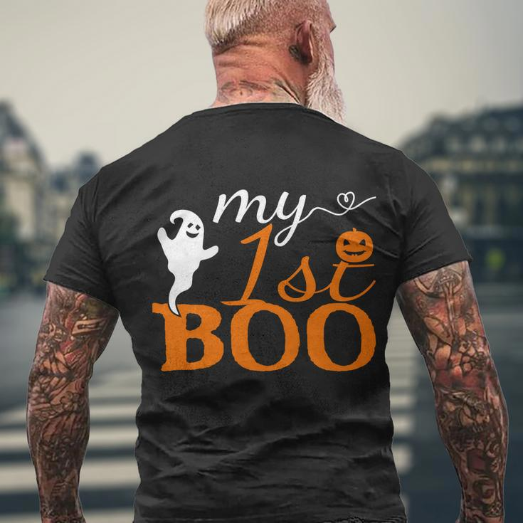 1St Boo Pumpkin Halloween Quote Men's Crewneck Short Sleeve Back Print T-shirt Gifts for Old Men