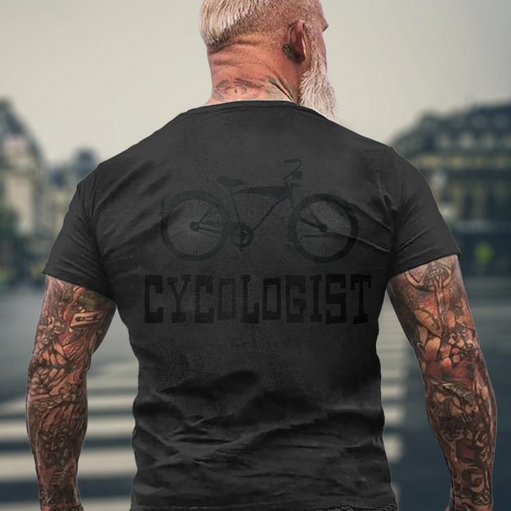 Cycology Beach Cruiser Cycologist Funny Psychology Cyclist  Men's Crewneck Short Sleeve Back Print T-shirt