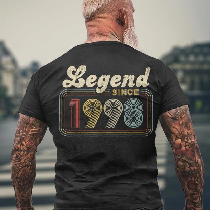 24 Years Old 24Th Birthday Decoration Legend Since 1998 Men's T-shirt Back Print Gifts for Old Men