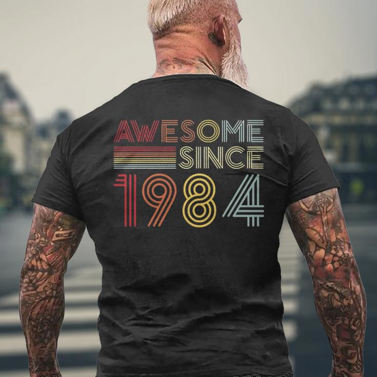 38Th Birthday 1984 Made In 1984 Awesome Since 1984 Birthday Men's Back Print T-shirt Gifts for Old Men