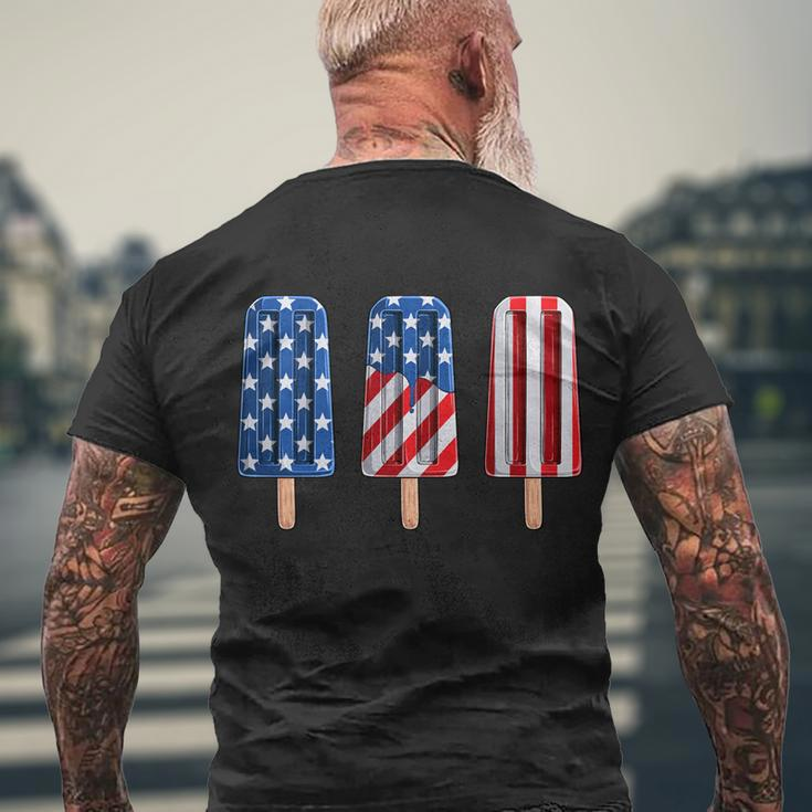 4Th Of July Summer America Independence Day Patriot Usa Gift Men's Crewneck Short Sleeve Back Print T-shirt Gifts for Old Men