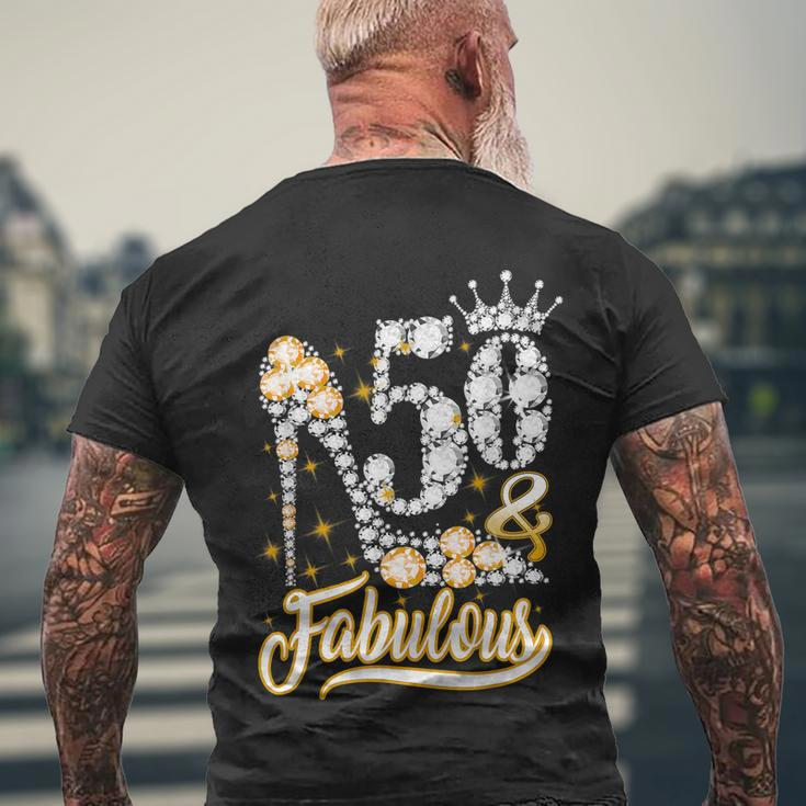 50 & Fabulous 50 Years Old 50Th Birthday Diamond Crown Shoes Tshirt Men's Crewneck Short Sleeve Back Print T-shirt Gifts for Old Men