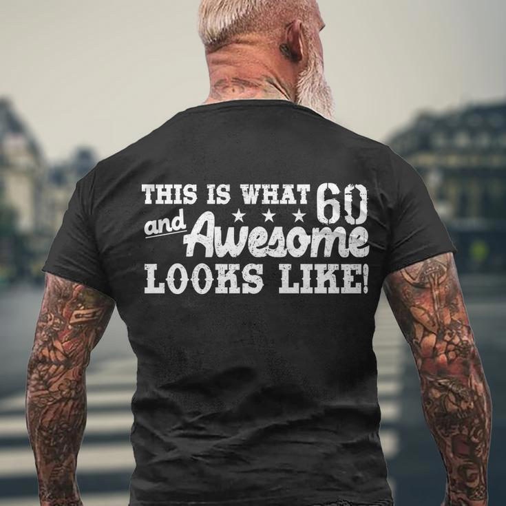 60Th Birthday This Is What Awesome Looks Like Tshirt Men's Crewneck Short Sleeve Back Print T-shirt Gifts for Old Men