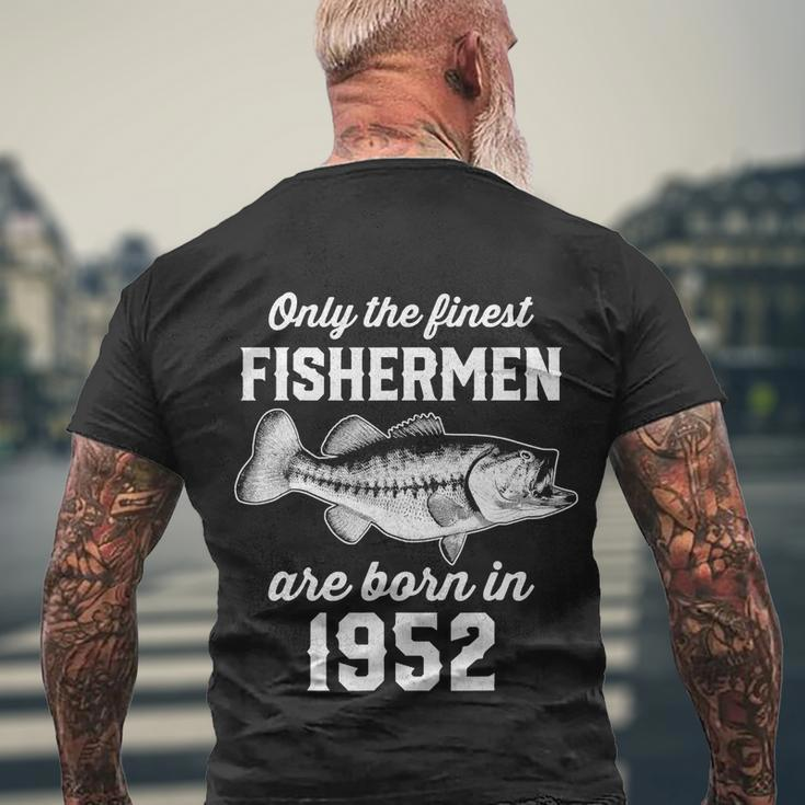 70 Year Old Fishing Fisherman 1952 70Th Birthday Men's Crewneck Short Sleeve Back Print T-shirt Gifts for Old Men