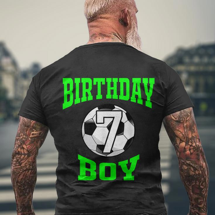 7Th Birthday Boy Shirt Soccer Shirt 7 Years Old Kid Men's Crewneck Short Sleeve Back Print T-shirt Gifts for Old Men