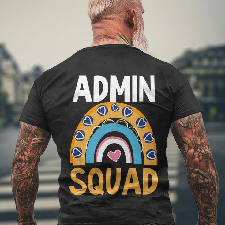 Admin Squad Design Admin Assistant Cute Gift Men's Crewneck Short Sleeve Back Print T-shirt Gifts for Old Men