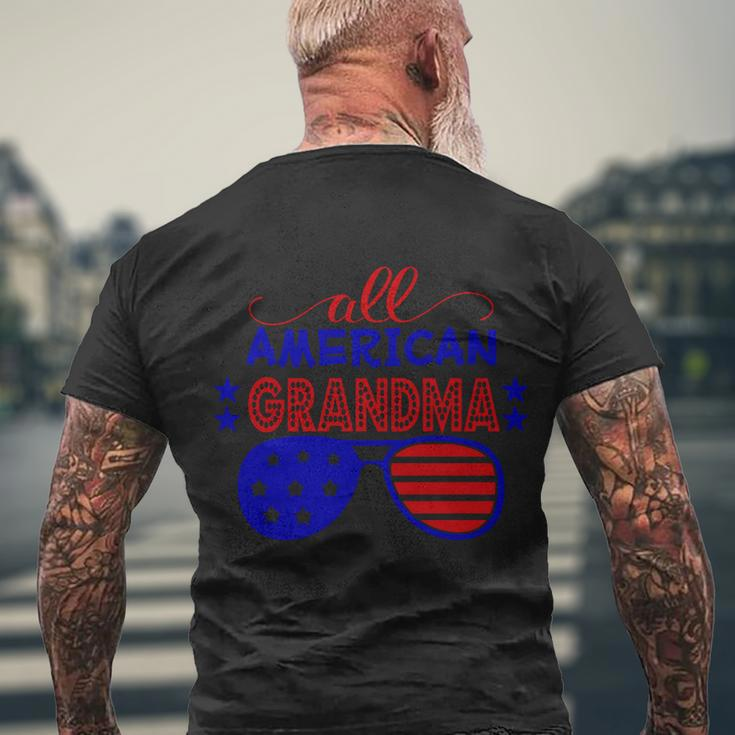 All American Grandma Sunglasses 4Th Of July Independence Day Patriotic Men's Crewneck Short Sleeve Back Print T-shirt Gifts for Old Men