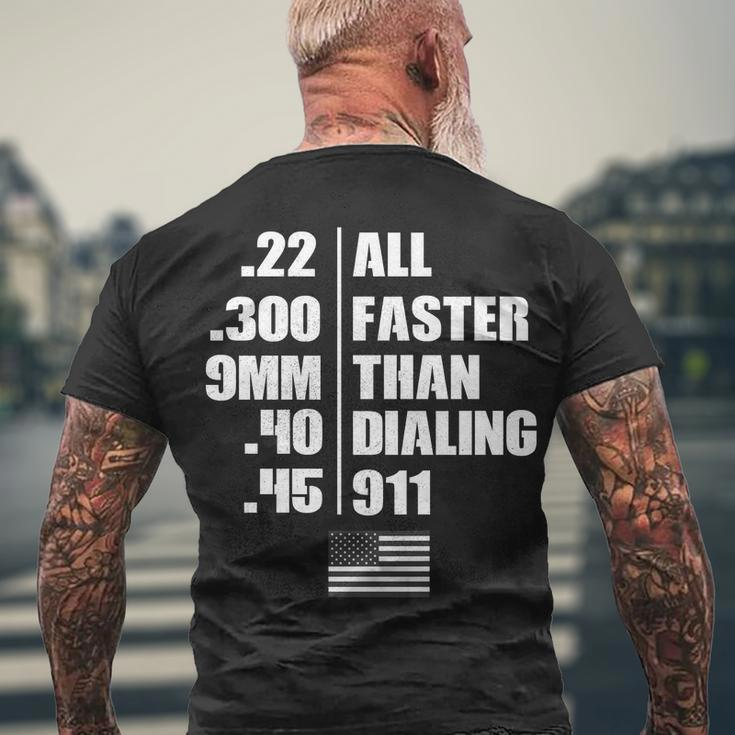 All Faster Than Dialing V3 Men's Crewneck Short Sleeve Back Print T-shirt Gifts for Old Men