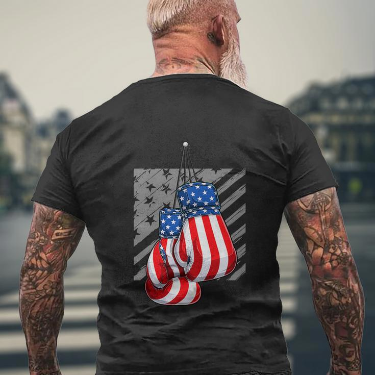 American Boxer Funny 4Th Of July Men's Crewneck Short Sleeve Back Print T-shirt Gifts for Old Men
