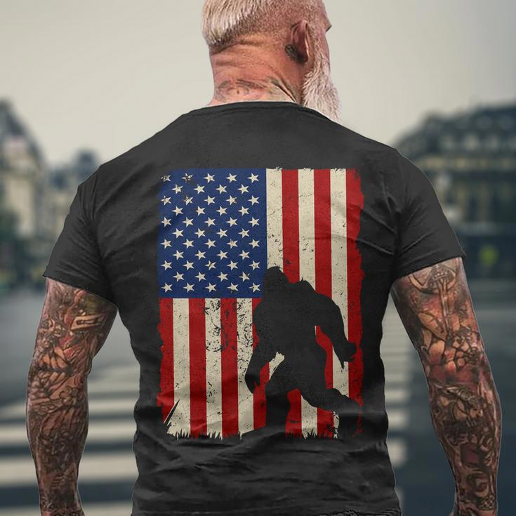 American Flag Gorilla Plus Size 4Th Of July Graphic Plus Size Shirt For Men Wome Men's Crewneck Short Sleeve Back Print T-shirt Gifts for Old Men