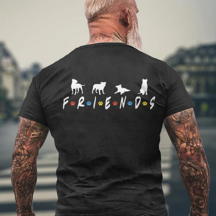 American Pitbull Dog Rescue Crewneck American Pitbull Lover Cool Men's T-shirt Back Print Gifts for Old Men