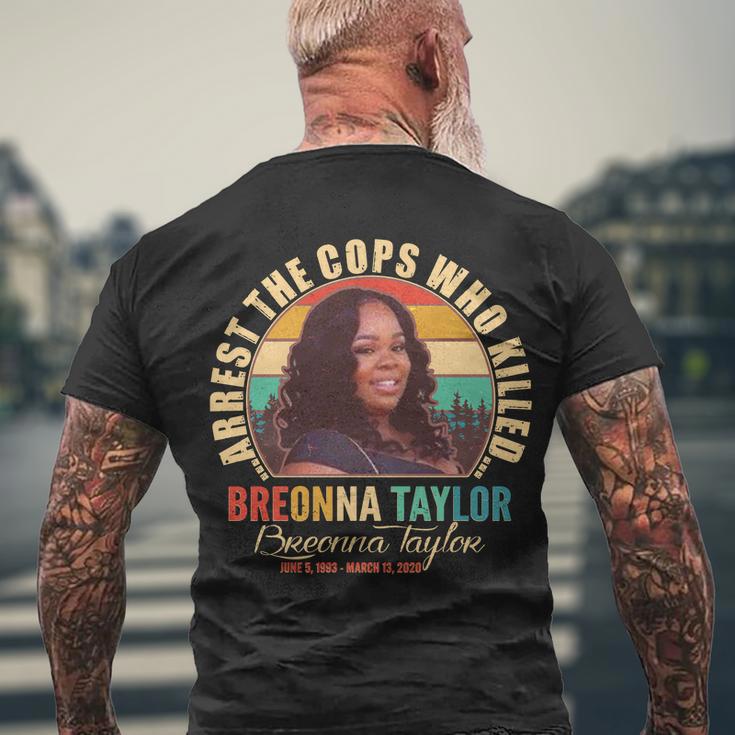 Arrest The Cops Who Killed Breonna Taylor Tribute Men's Crewneck Short Sleeve Back Print T-shirt Gifts for Old Men