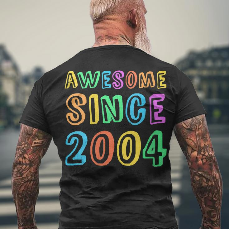 Womens Awesome Since 2004 Teacher 18Th Birthday Boy Girl Men's T-shirt Back Print Gifts for Old Men