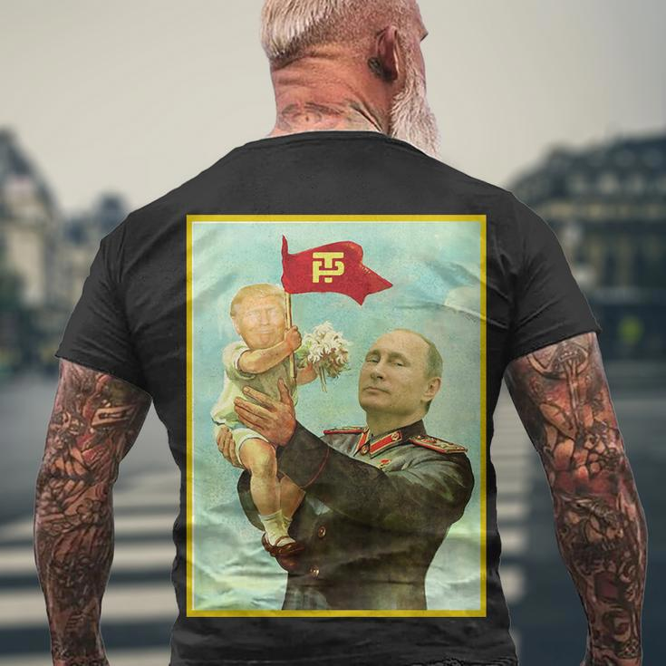 Baby Trump Putin Tshirt Men's Crewneck Short Sleeve Back Print T-shirt Gifts for Old Men