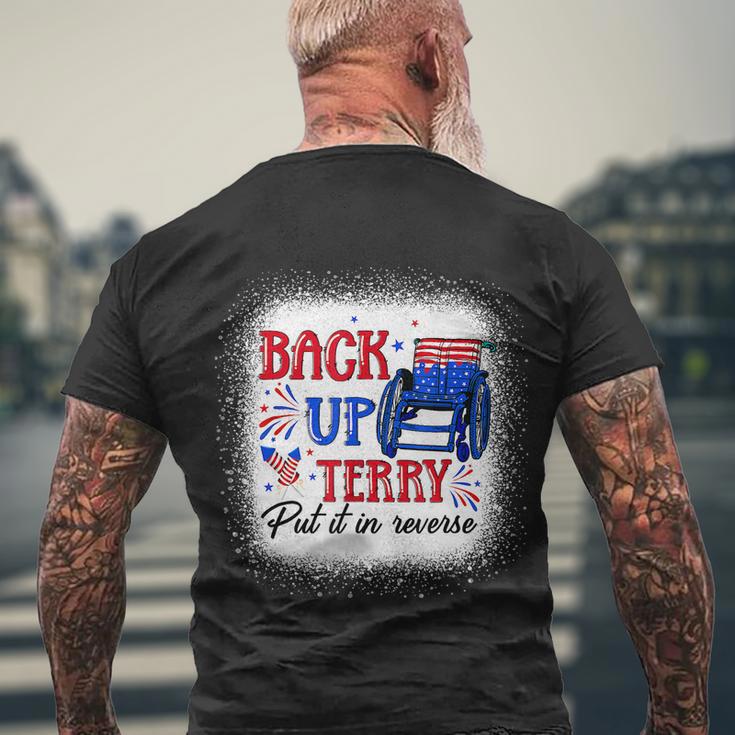 Back Up Terry Put It In Reverse 4Th Of July American Flag Men's Crewneck Short Sleeve Back Print T-shirt Gifts for Old Men