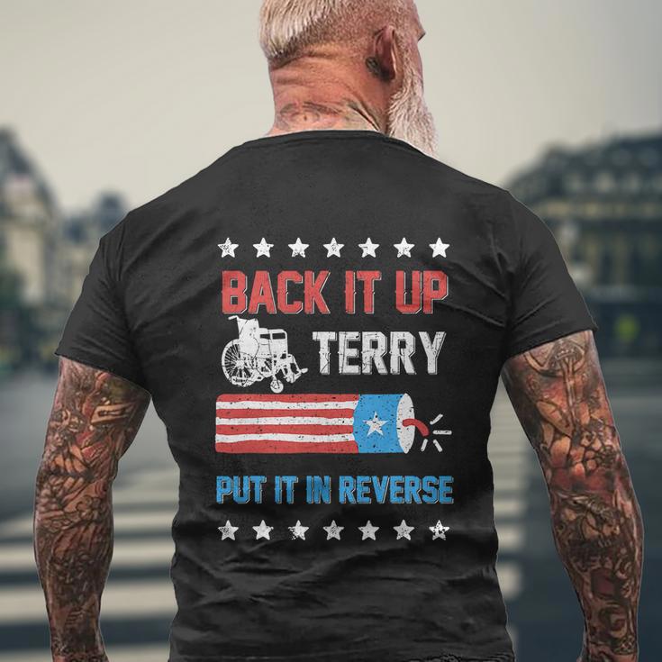 Back Up Terry Put It In Reverse Firework Fun Men's Crewneck Short Sleeve Back Print T-shirt Gifts for Old Men