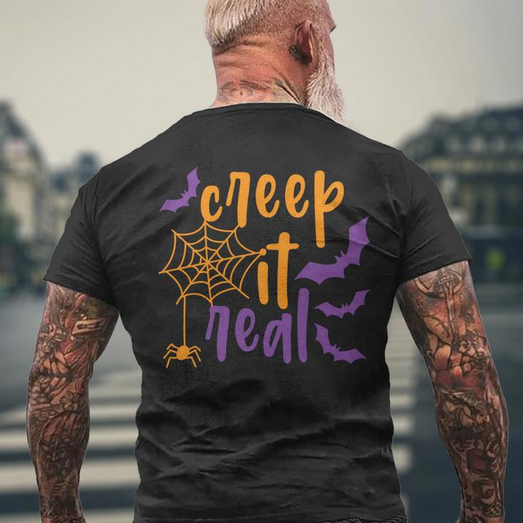 Bat Halloween Creep It Real Color Men's T-shirt Back Print Gifts for Old Men