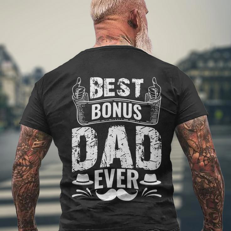 Best Bonus Dad Ever V2 Men's Crewneck Short Sleeve Back Print T-shirt Gifts for Old Men