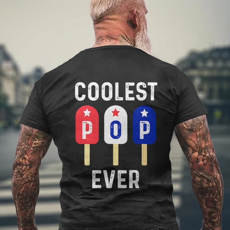 Best Dad Ever Cool For 4Th Of July Men's Crewneck Short Sleeve Back Print T-shirt Gifts for Old Men