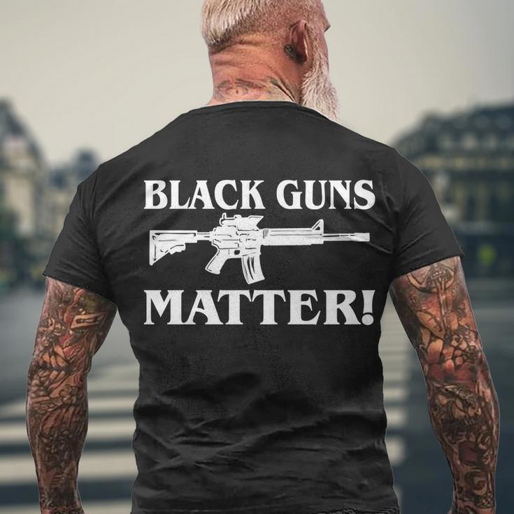 Black Guns Matter Ar-15 2Nd Amendment Tshirt Men's Crewneck Short Sleeve Back Print T-shirt Gifts for Old Men