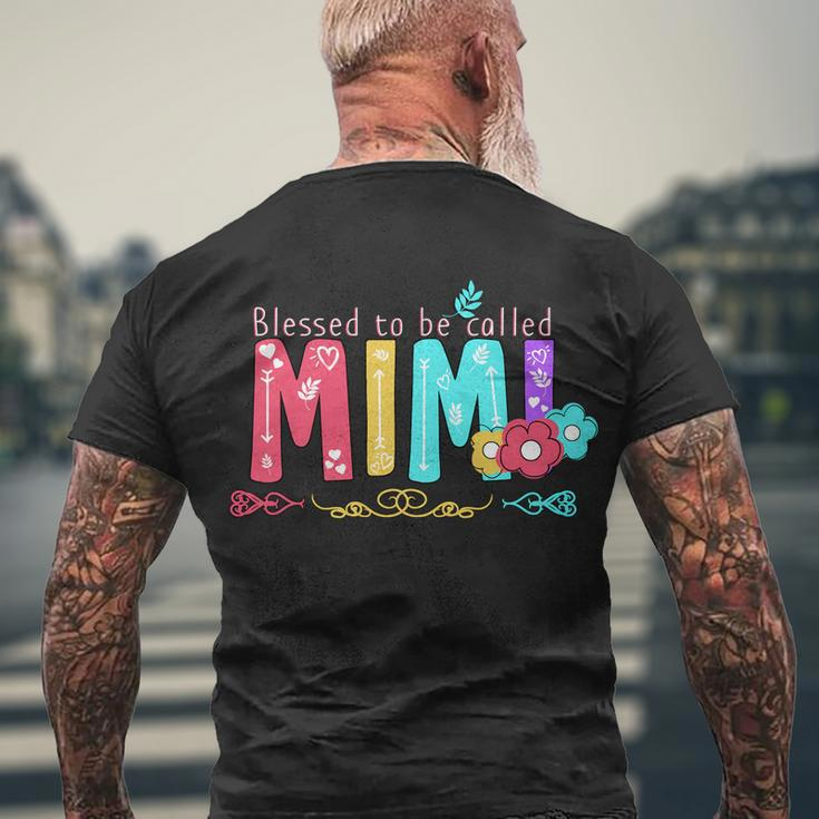 Blessed To Be Called Mimi Tshirt Men's Crewneck Short Sleeve Back Print T-shirt Gifts for Old Men