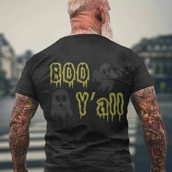 Boo Yall Ghost Boo Halloween Quote Men's Crewneck Short Sleeve Back Print T-shirt Gifts for Old Men