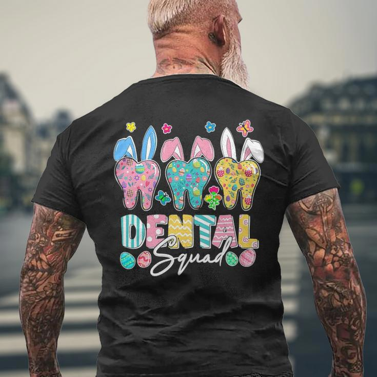 Bunny Ears Cute Tooth Dental Squad Dentist Easter Day Men's Back Print T-shirt Gifts for Old Men