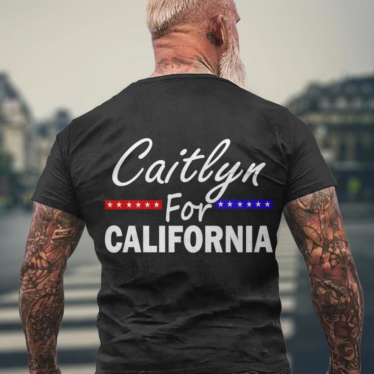 Caitlyn For California Governor Tshirt Men's Crewneck Short Sleeve Back Print T-shirt Gifts for Old Men