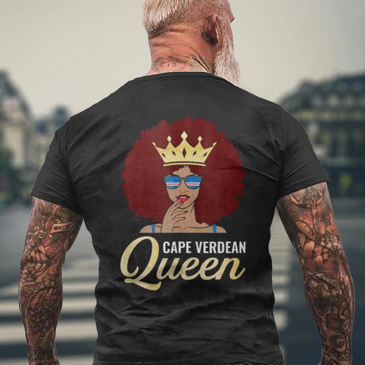 Cape Verdean Queen Cape Verdean Men's Back Print T-shirt Gifts for Old Men