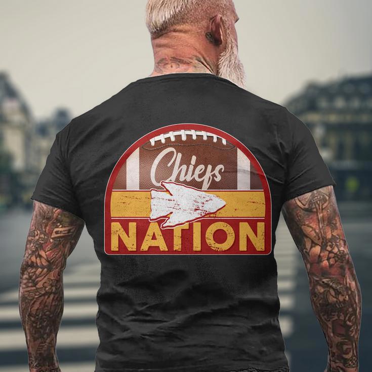 Chiefs Nation Football Men's Crewneck Short Sleeve Back Print T-shirt Gifts for Old Men