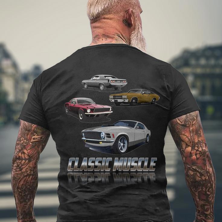 Classic Muscle Classic Sports Cars Tshirt Men's Crewneck Short Sleeve Back Print T-shirt Gifts for Old Men