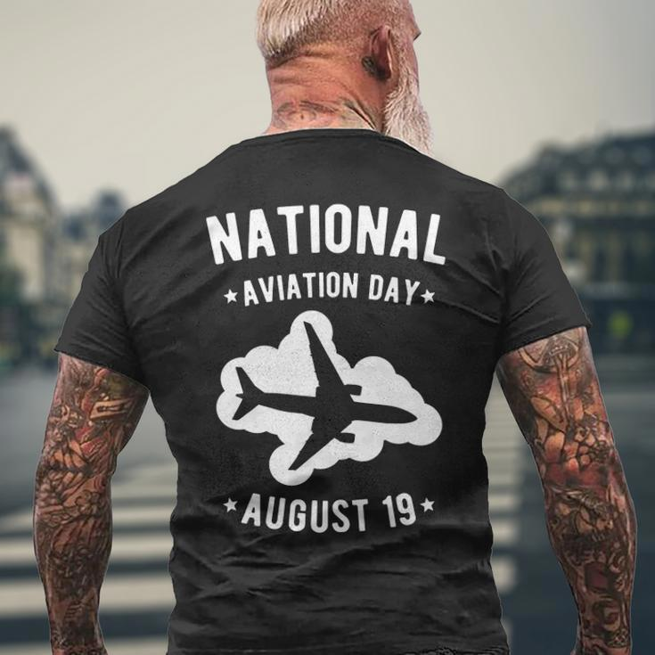 Cool Public Holidays Shirt - Flight Airplane Print Tee Men's Back Print T-shirt Gifts for Old Men